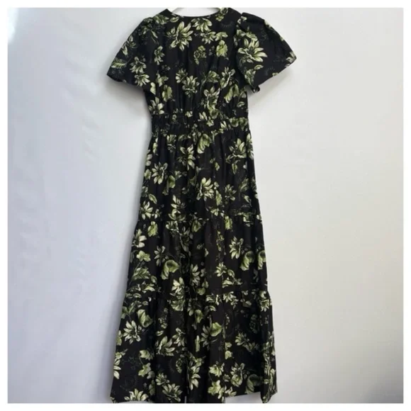 NWT Anthropologie The Somerset Cotton Floral print Maxi Dress, size S